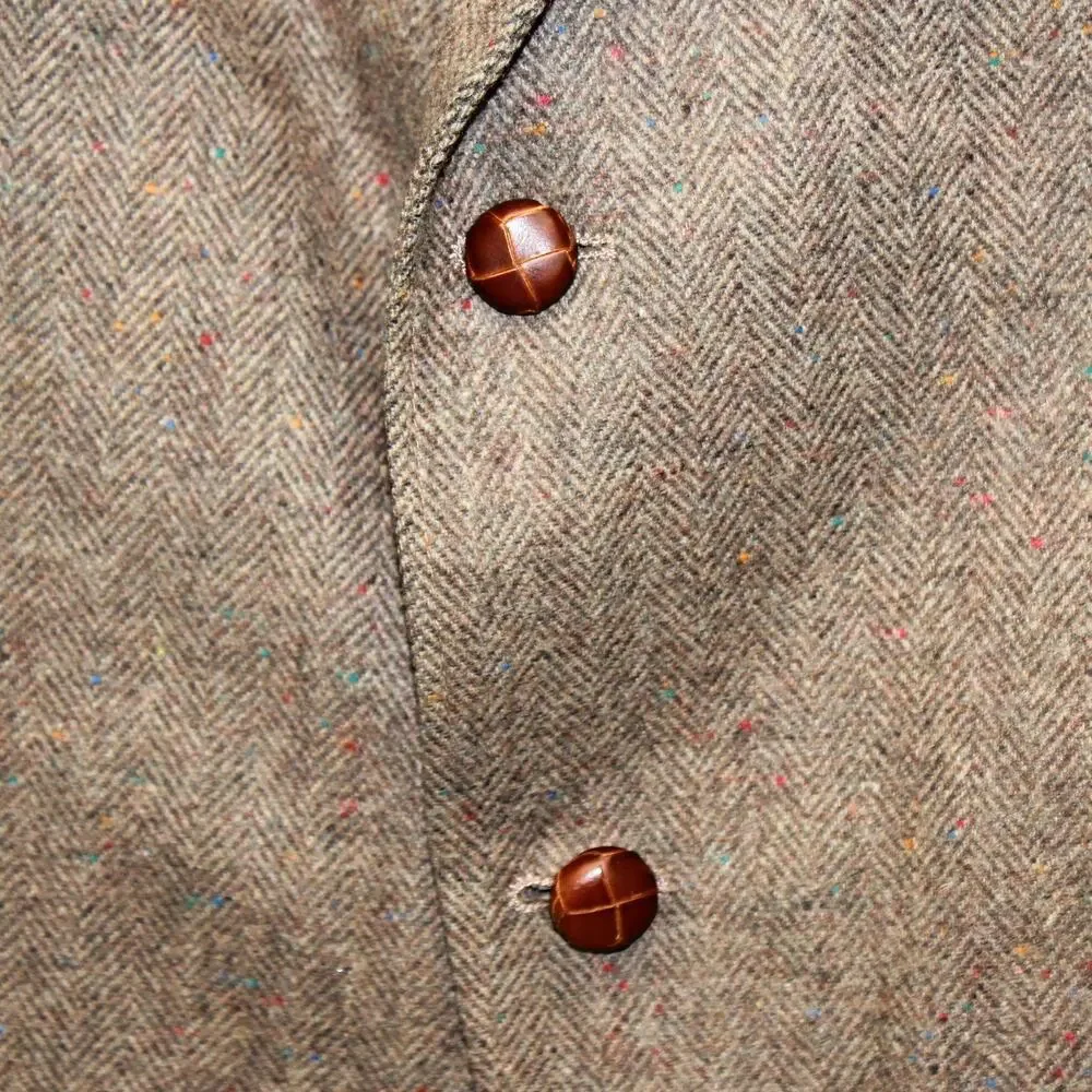 Stadium Club Saxony Vintage Wool Blazer Jacket Herringbone Professor Size 48R